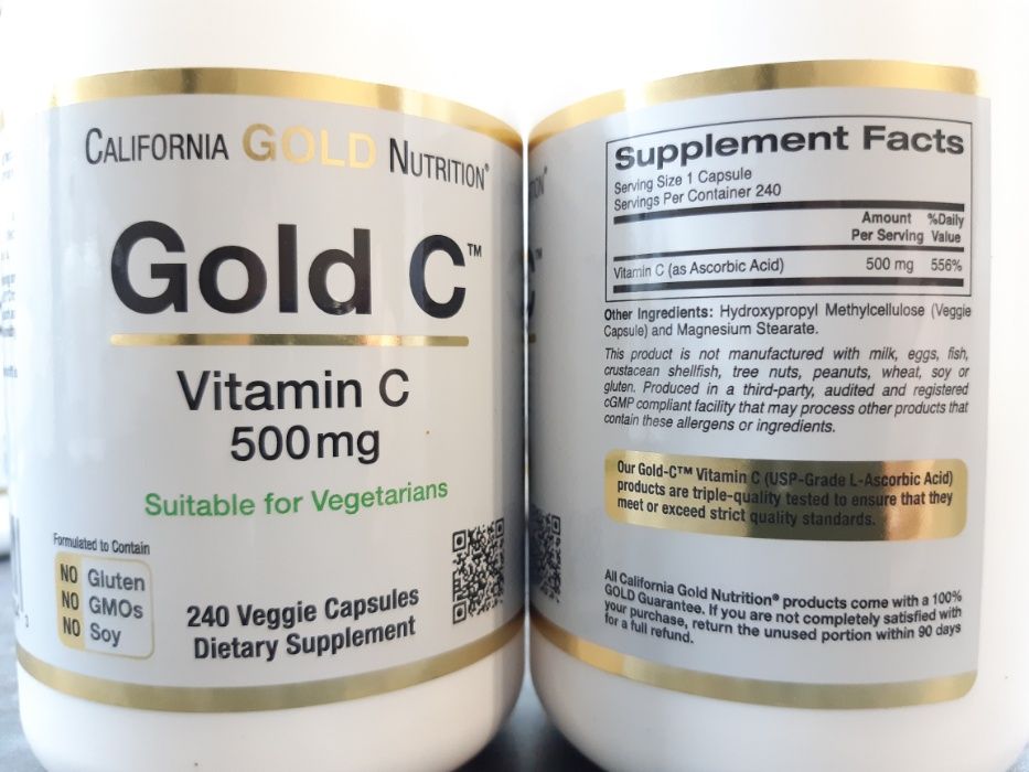 CGN, Gold C-500 (240 капс. по 500 мг), витамин С, vitamin C, вітамін С