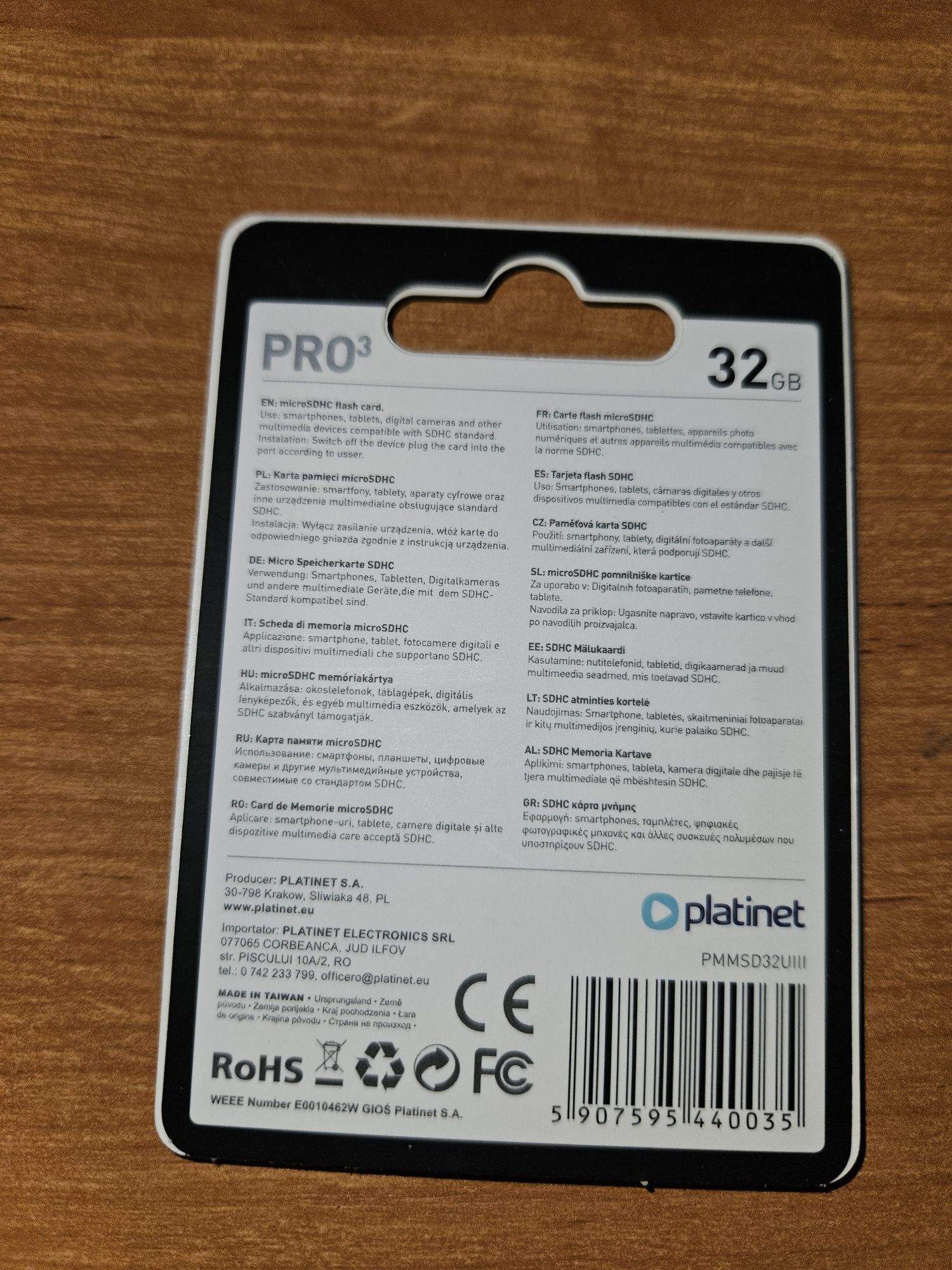 Karta pamięci Platinet microSDHC +adapter 32GB UHS-III