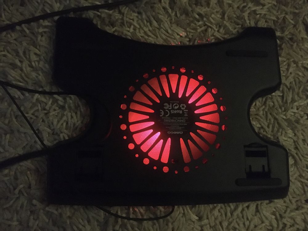 Podstawka podkładka chłodząca pod laptopa zielona wentylator cool pad
