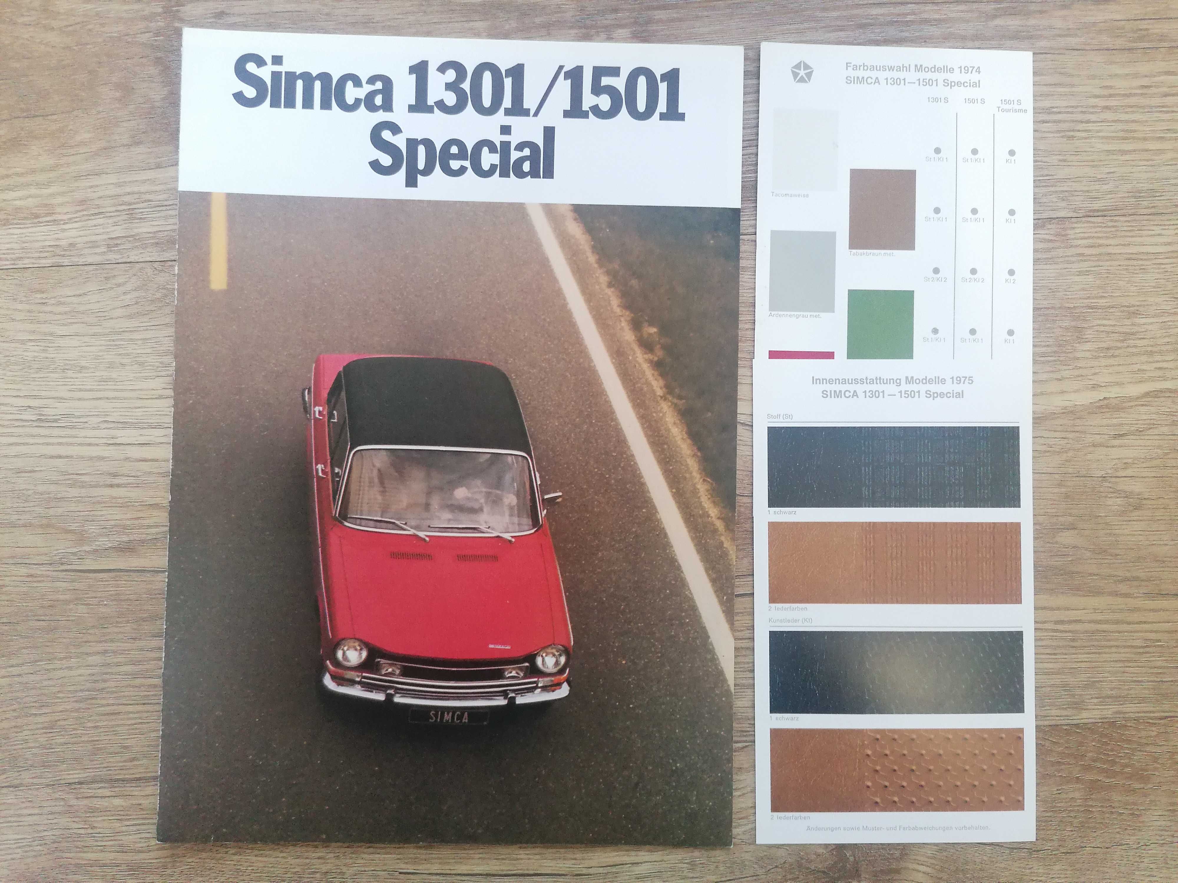 Prospekt Simca 1301 / 1501 Special