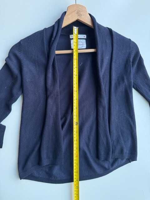 ZARA - sweterek kardigan narzutka - granatowy - roz. 116