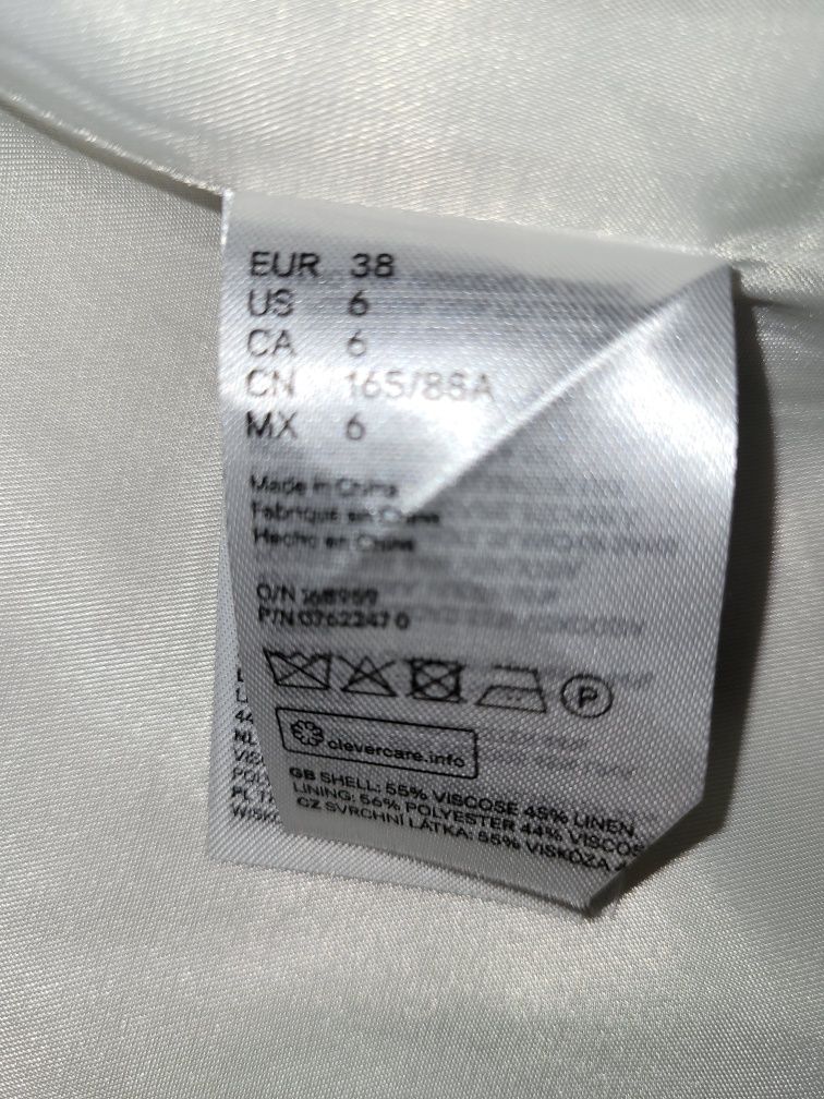 Lniany żakiet marki H&M r.38