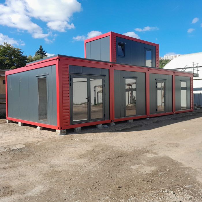 Kontener 7x3m biurowy całoroczny pawilon usługowy mieszkalny gastro