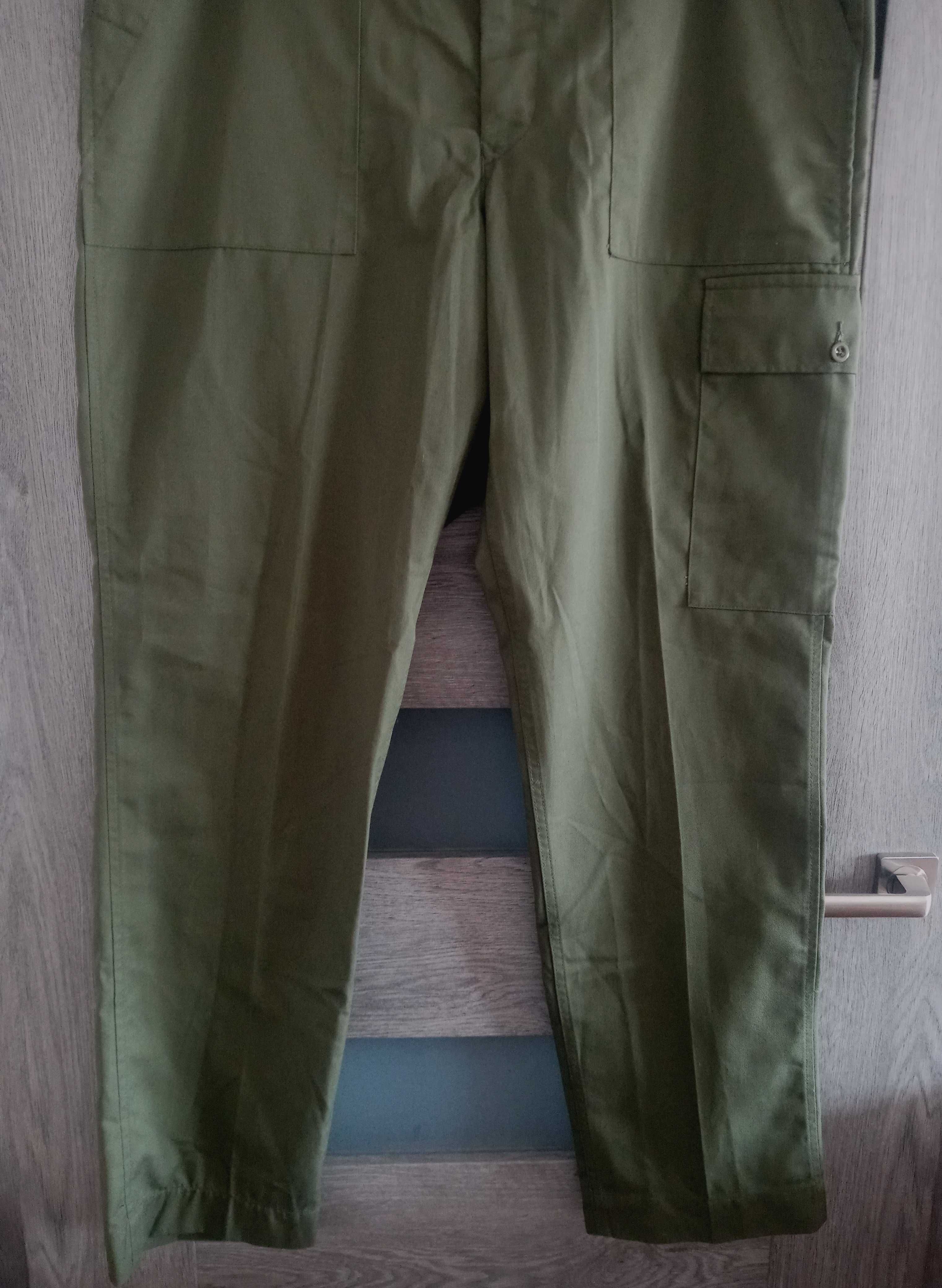 Compton sons & Webb zielone spodnie wojskowe militarne bojówki XL L
