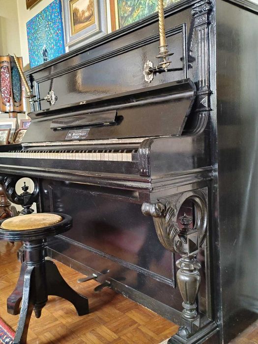 Piano Vertical Antigo H. KLEIN (Paris) – Fundada em 1844