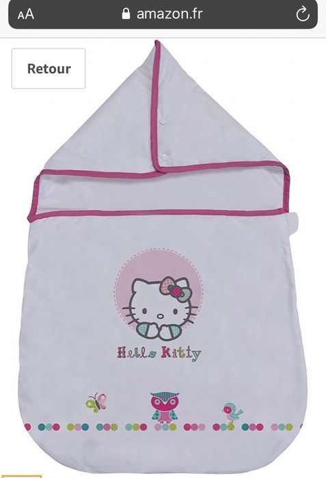 Ninho de Anjo e babetes Hello Kitty