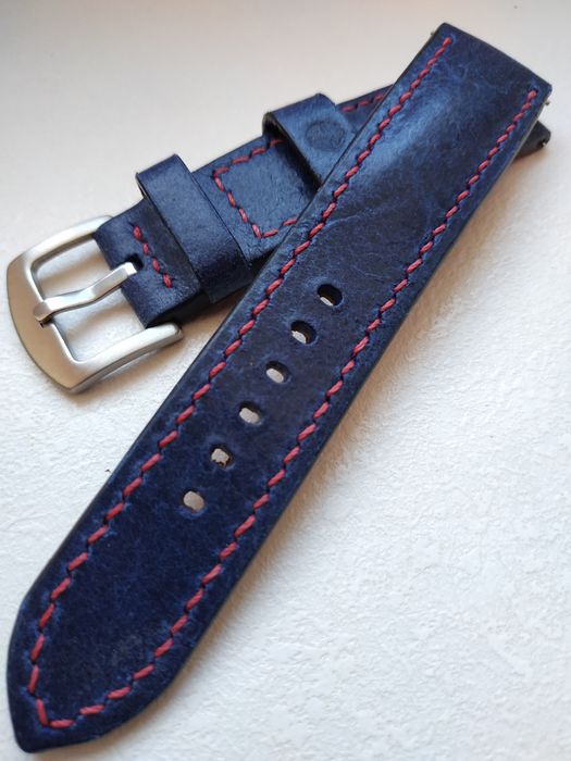 Pasek skórzany do zegarka 22/20 mm skóra Full Grain , szybki montaż