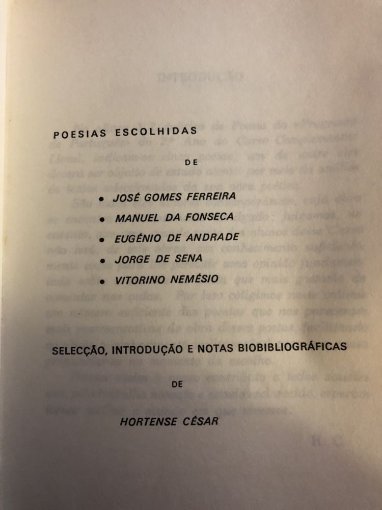 1974 Antologia Poética (poesias escolhidas de 5 poetas contemporâneos)