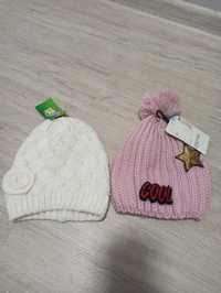 2x nowa czapka zimowa ciepła dla dziewczynki 52-54