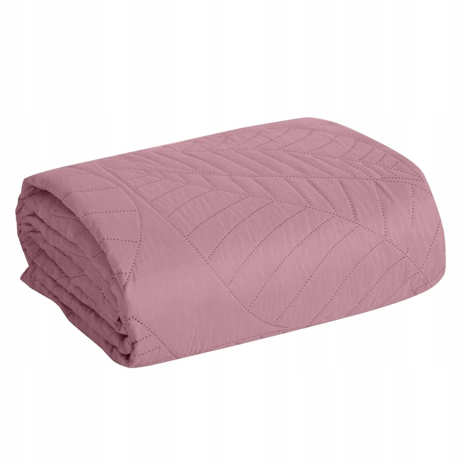 Narzuta 170x210 cm różowy na łóżko kanapę narożnik