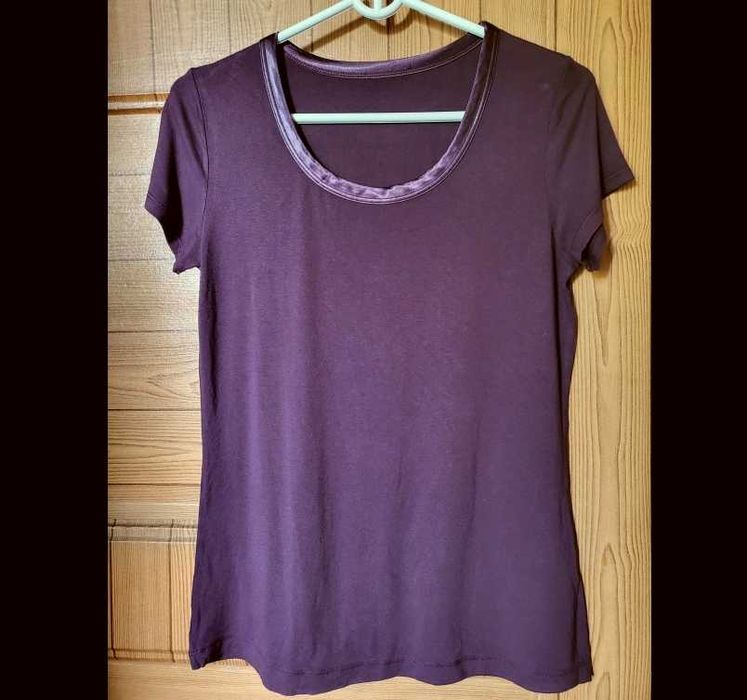 Orsay Koszulka 40 L bluzka t-shirt tshirt fioletowy na lato fioletowa
