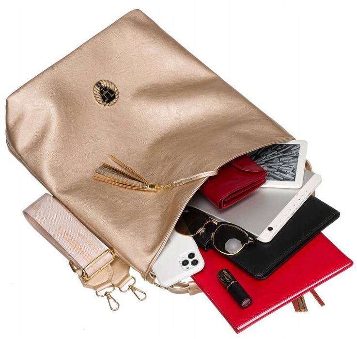 duży shopper a4 z szerokim paskiem - peterson