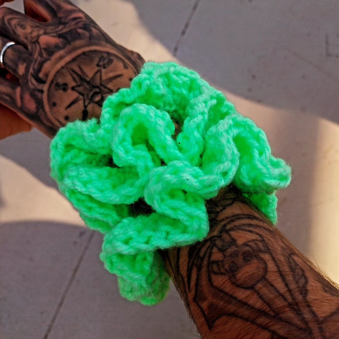 Scrunchies verdes neon