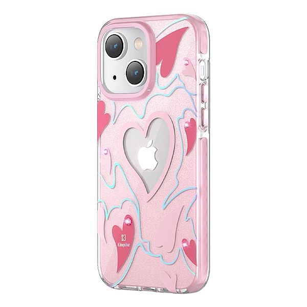 Kingxbar Heart Star Series etui iPhone 14 Plus etui w gwiazdki pink he