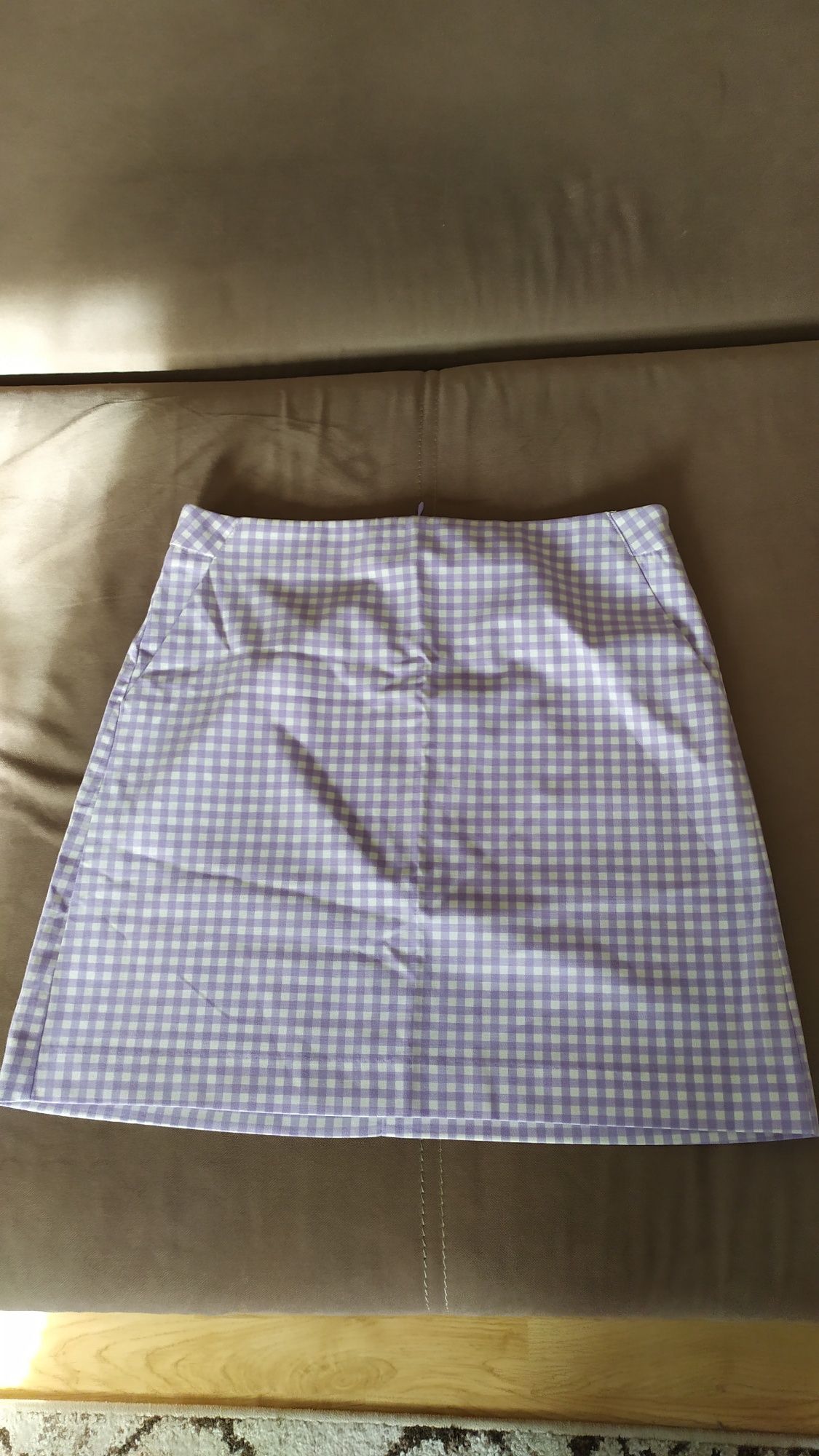 Spódnica damska Orsay, rozmiar 40, fioletowa kratka