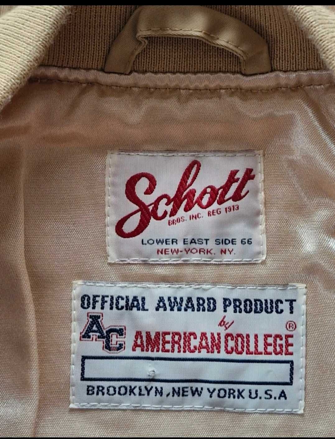 Piękna damska kurtka bomberka Schott NY American College