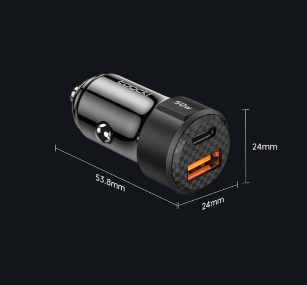 Ładowarka Samochodowa USB-A/C Toocki 50W