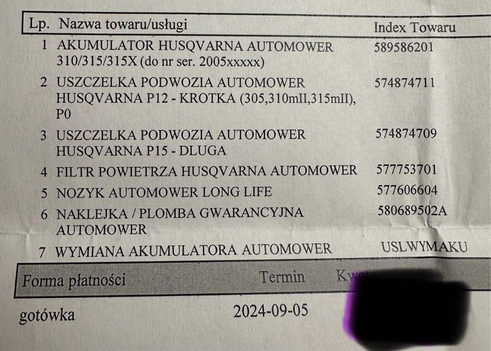 Robot koszacy Huaqvarna 310 automower