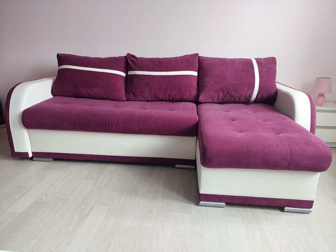 Narożnik rozkładany 230cm dwa pojemniki
