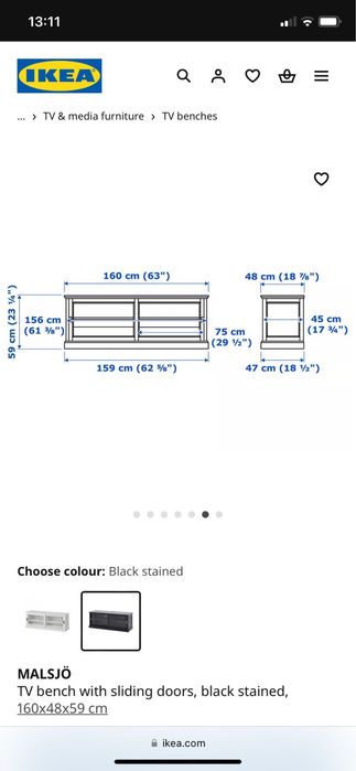 Ikea Malsjo Rtvka szafka pod telewizor