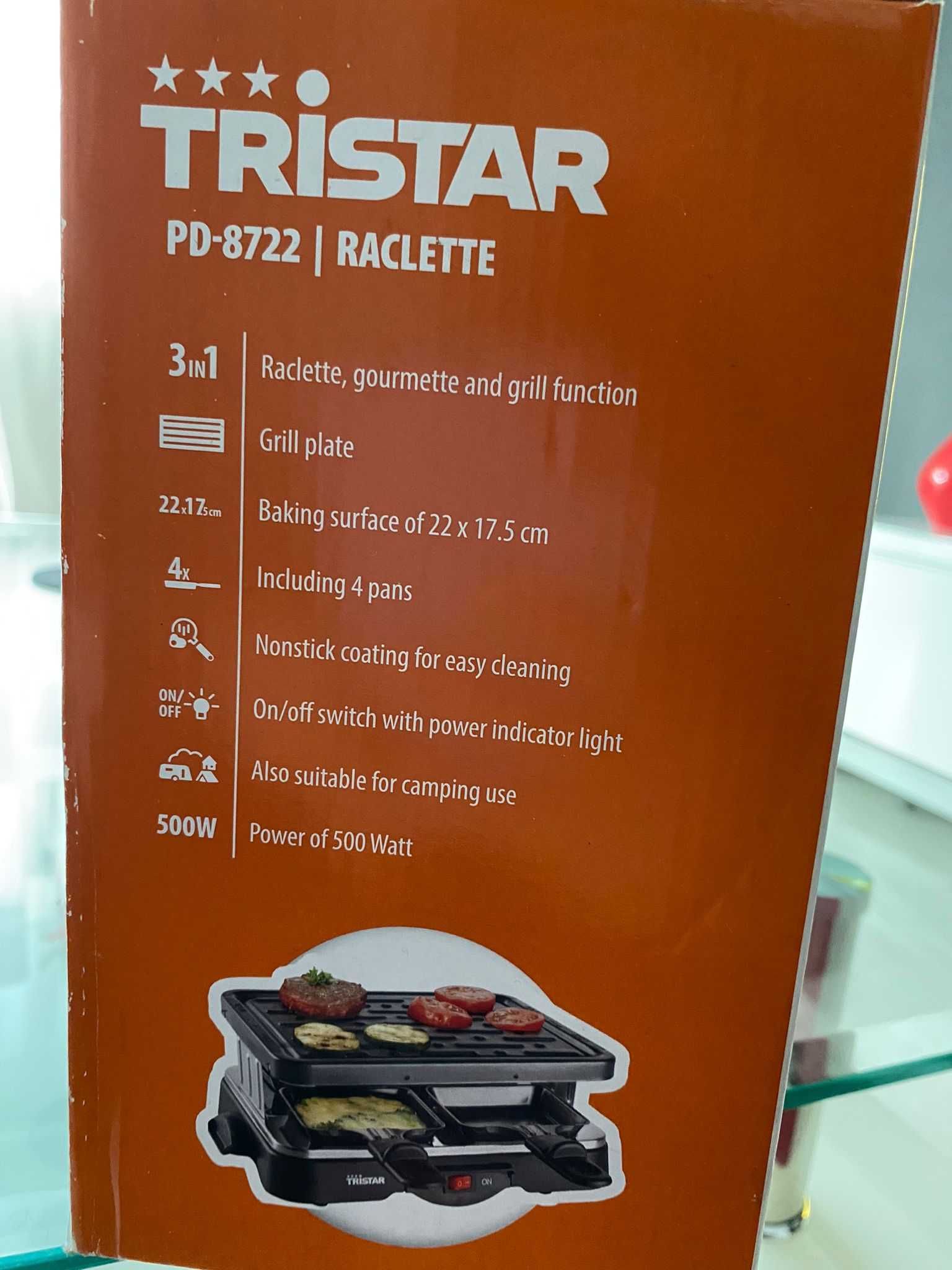 Grill multifunkcyjny 3 w 1 tristar raclette