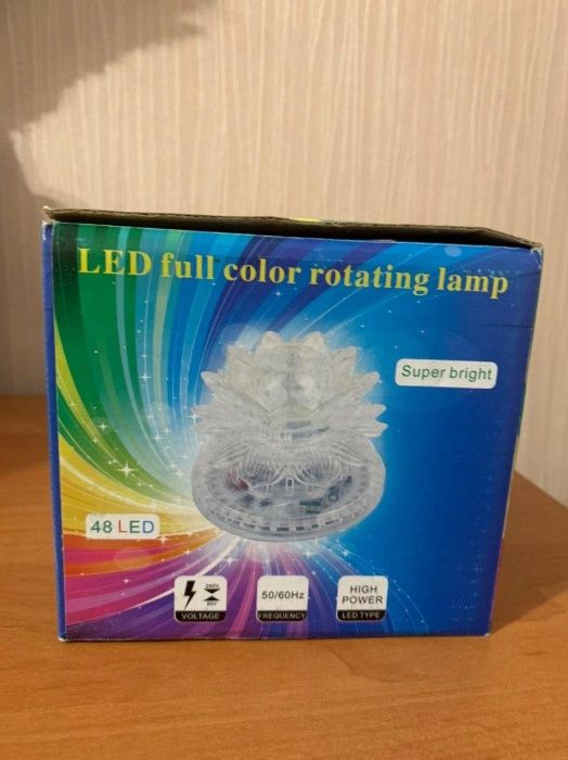 Яркая, Вращающаяся диско лампа Led full color rotating lamp