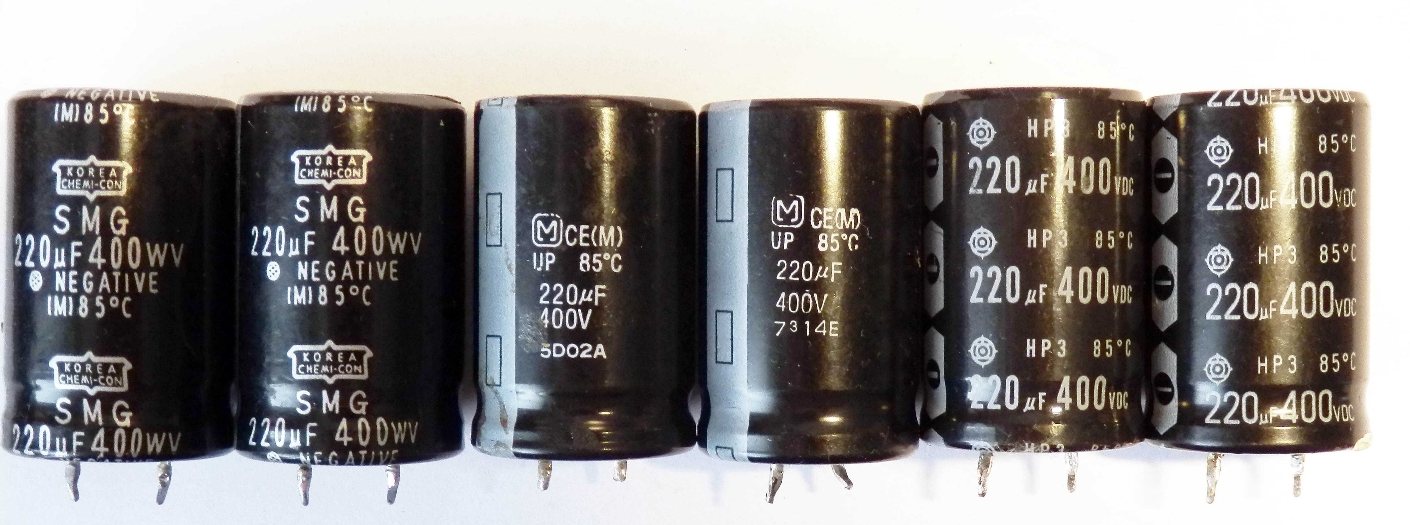 Конденсаторы электролитические 400-450V x 150-270мкф.
