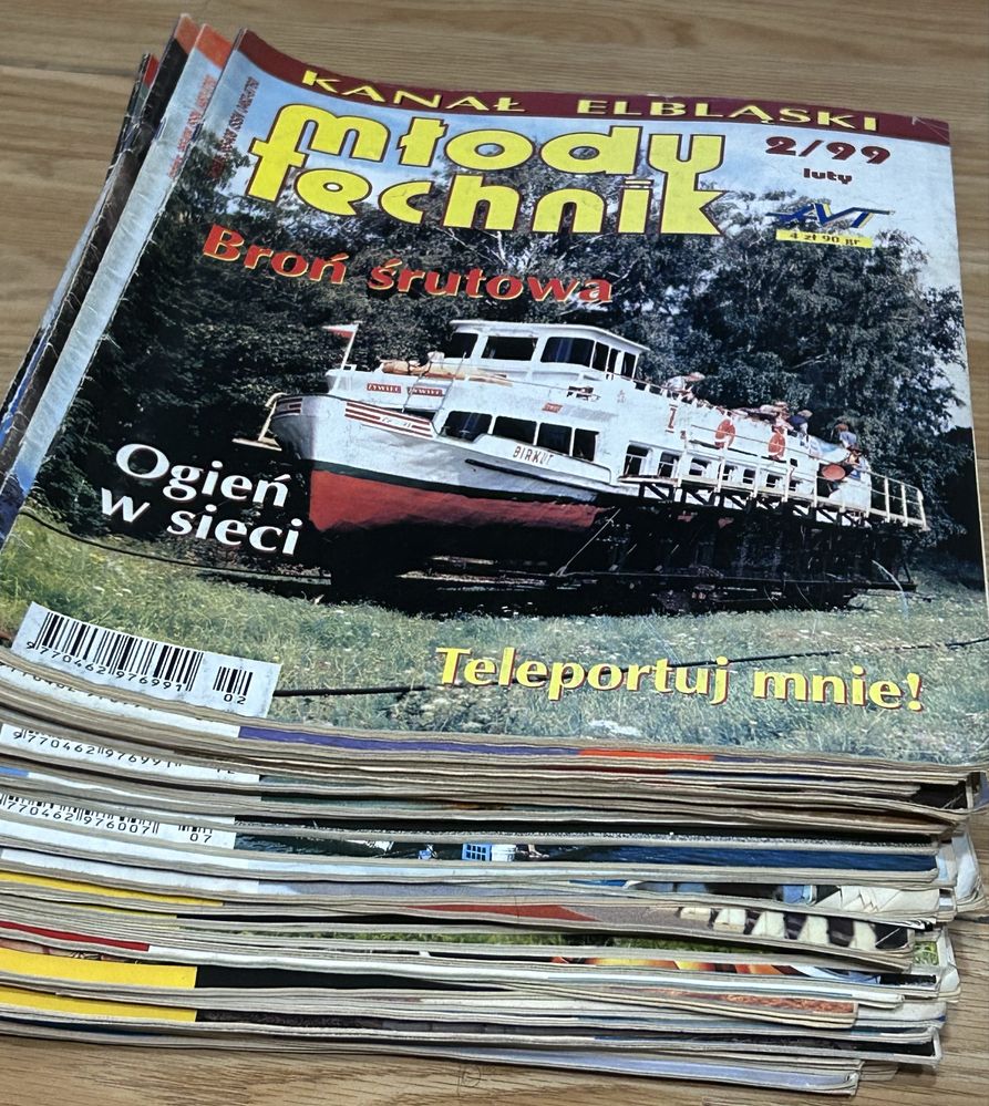 Młody technik, lata: ’99, ’00, ’01, ’02, czasopisma retro (opis)