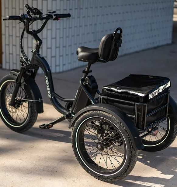 Rower elektryczny trójkołowy Triker, Jobobike - dla seniora, stabilny