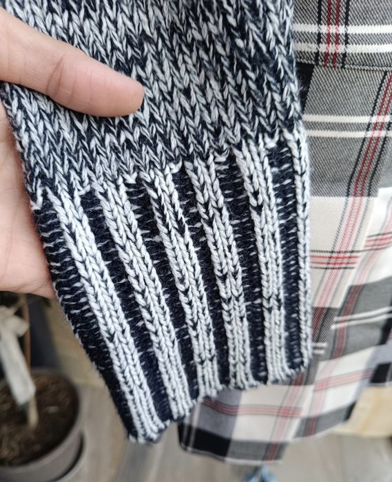 M L biust 51,5x2 Ciepły Klasyk! sweter melanż komin Cowl neck