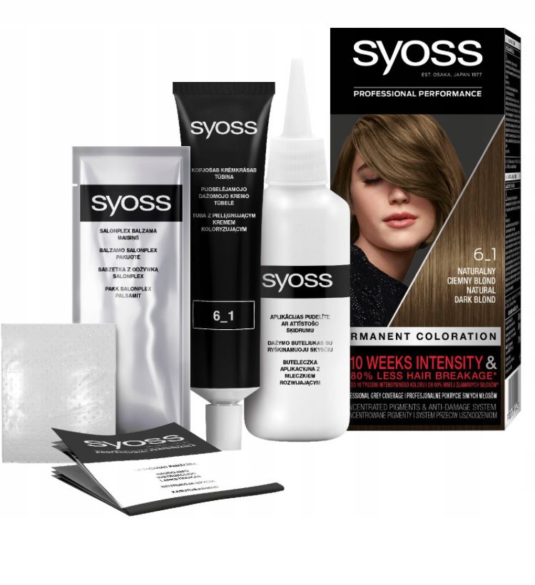 Syoss farba do włosów 6_1 , naturalny ciemny blond
