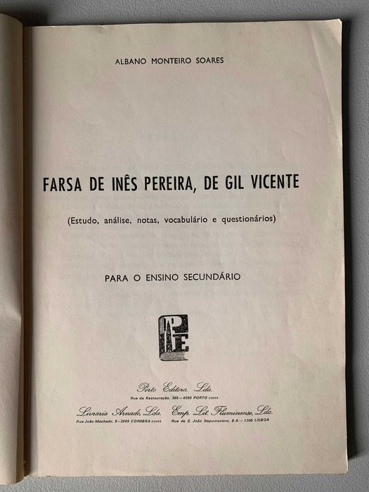 Farsa de Inês Pereira, de Gil Vicente