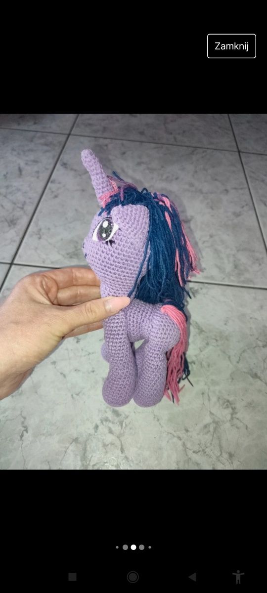 Szydełkowy jednorożec my little pony// ręcznie robiony // wyjątkowy pr