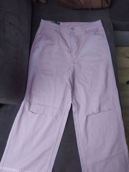 Dżinsy H&M damskie liliowe roz 42 nowe