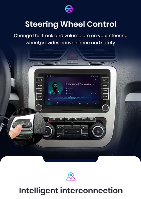 Rádio Android Volkswagen Seat Skoda CARPLAY WIFI GPS BT Canbus NOVO