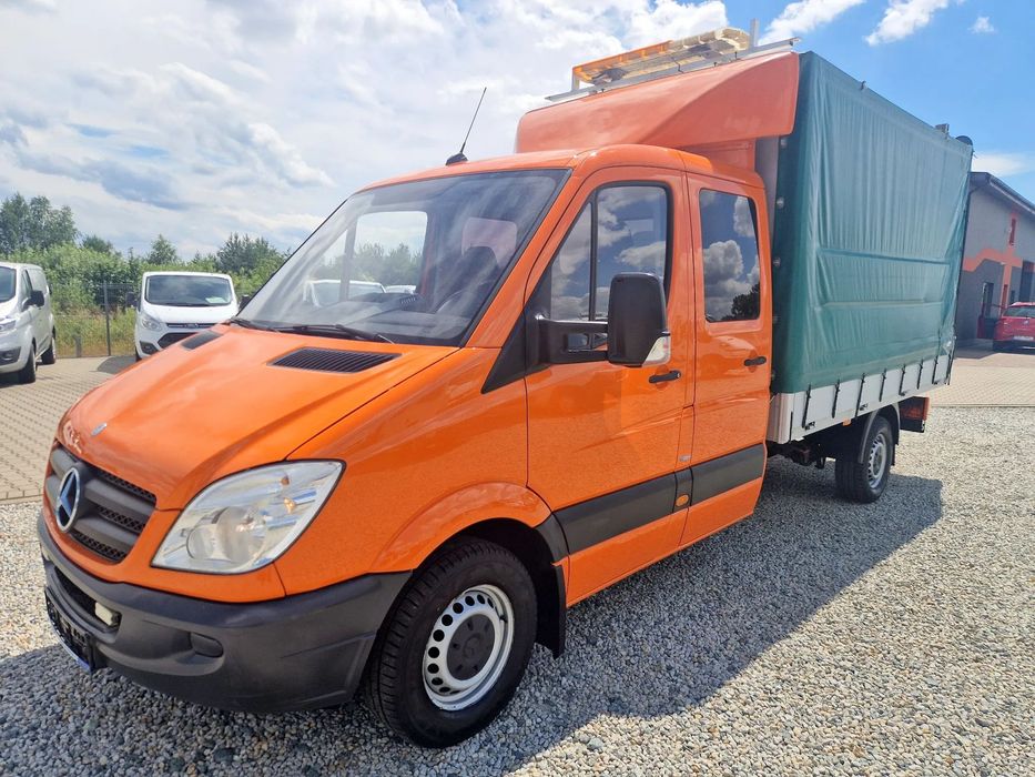 Mercedes-Benz SPRINTER 316 2,2 CDI 163 KONNA DOKA BRYGADÓWKA 7 OSOBOWA 3,6M SKRZYNIA PLANDEKA  KLIMA WEBASTO GWARANCJA