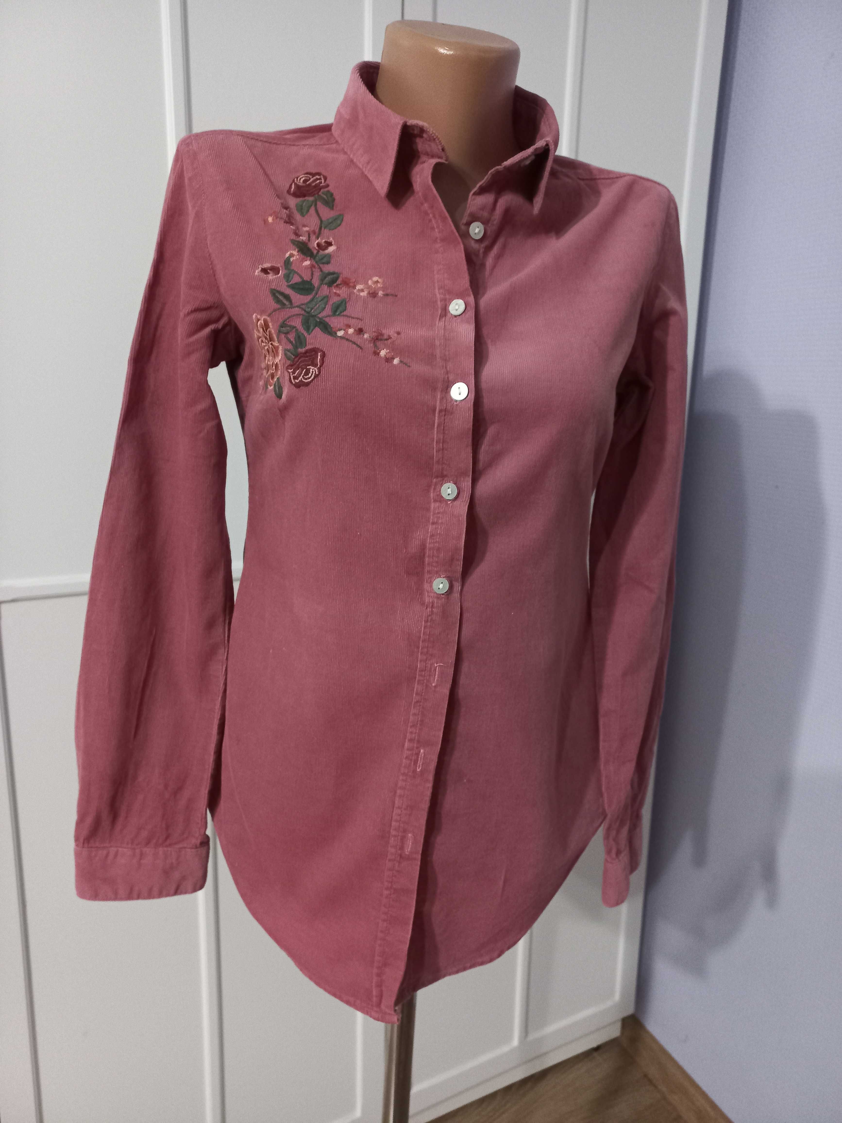 Блуза жіноча lc waikiki рожевий вельвет з вишивкою розмір 34