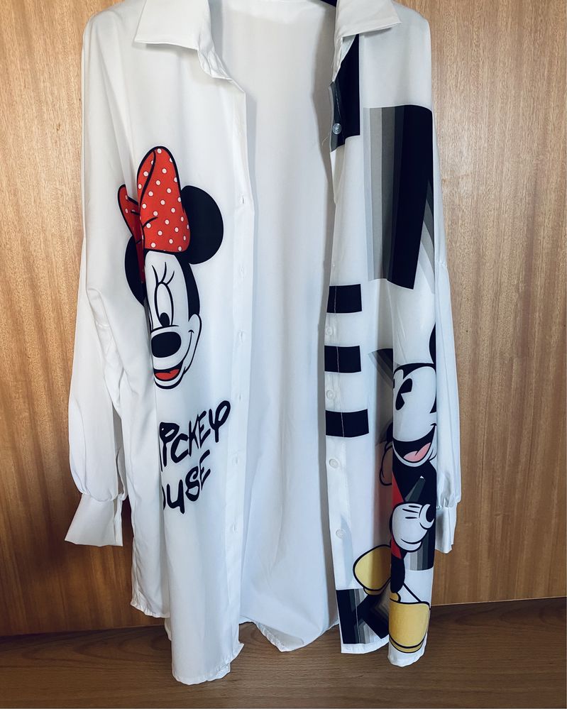 Camisa/vestido senhora com Mickey e Minnie