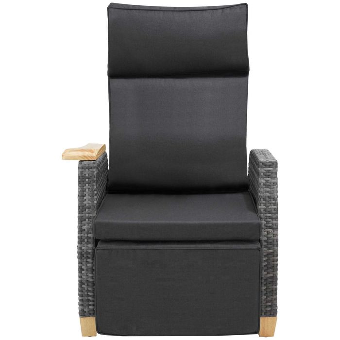 Fotel rattanowy Pescara szary OUTLET