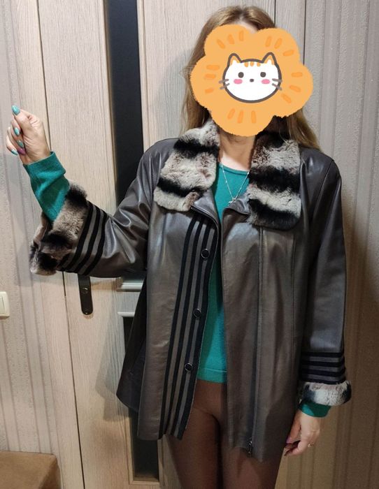 Шикарная женская  куртка из итальянской лайковой кожи