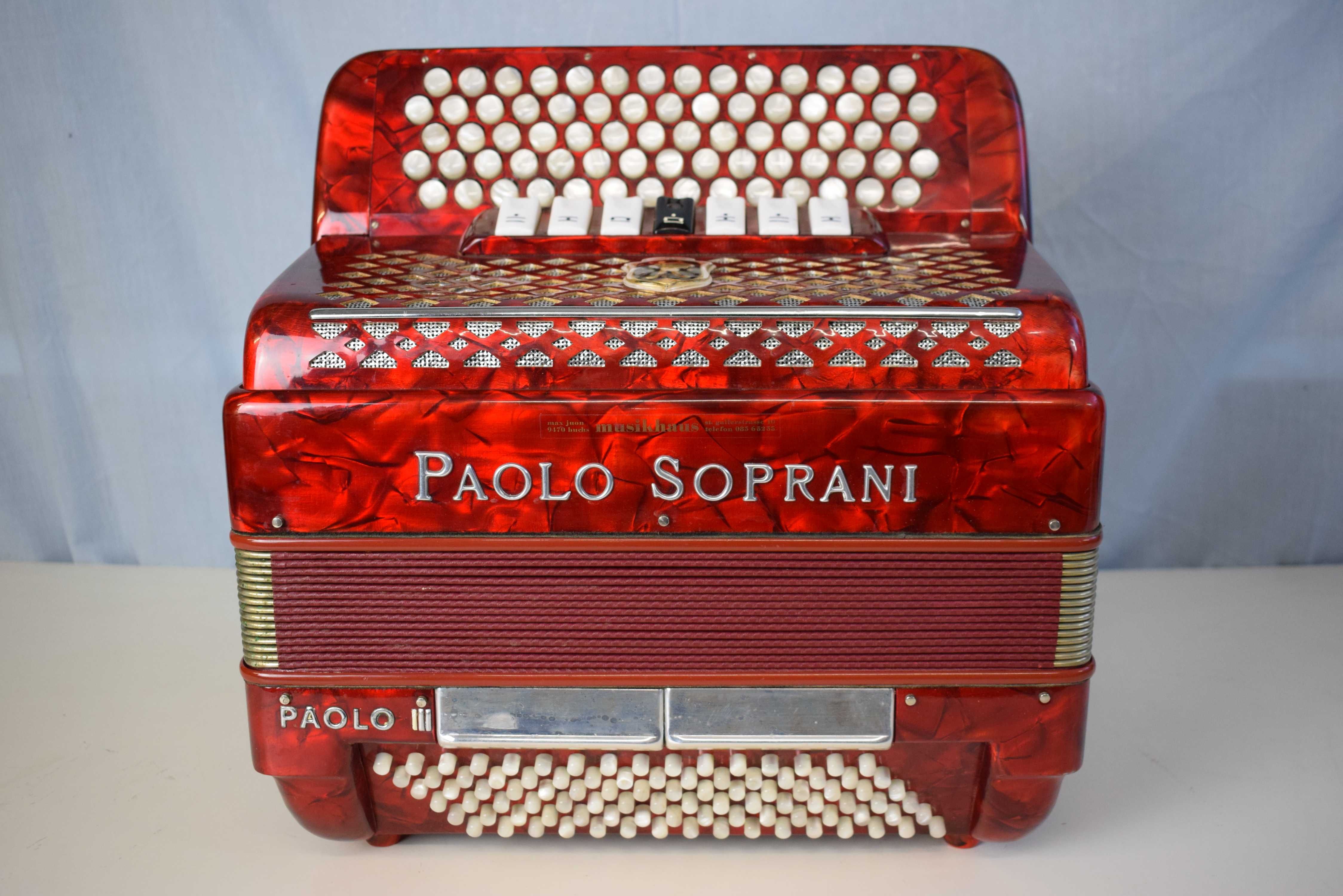 Acordeao Paolo Soprani 3 Voz, N . 139