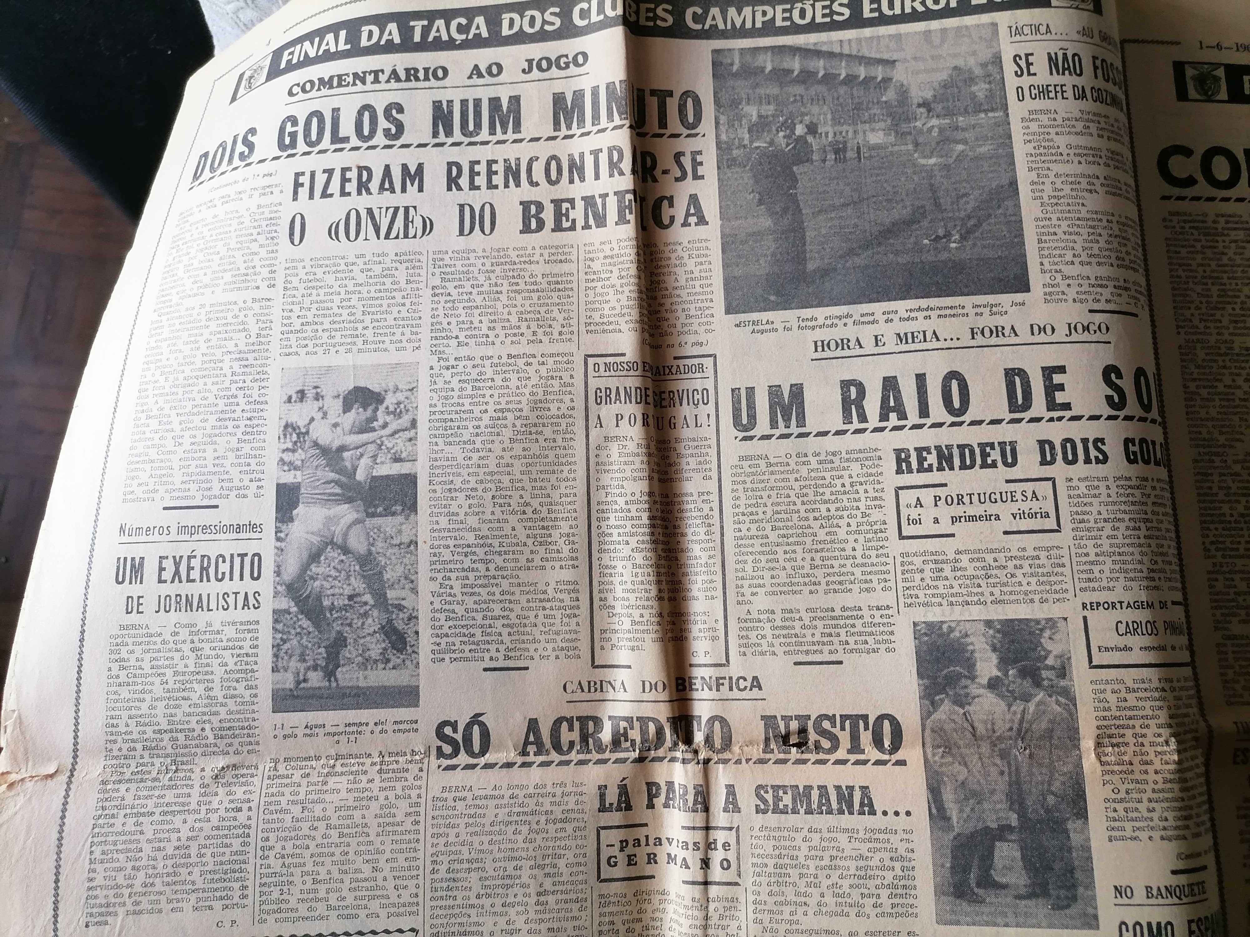 Histórico BENFICA Campeão Europeu 60/61 A Bola ORIGINAL e Completo