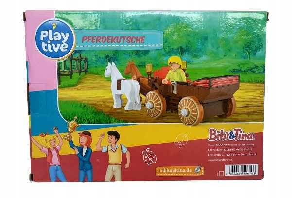 Klocki Bibi i Tina Wóz z zaprzęgiem Koni 122 el. Klocki 5+