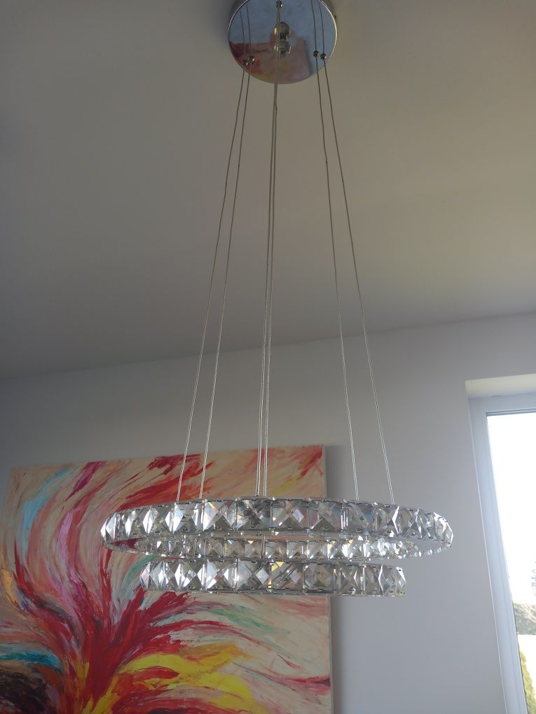 Lampa wisząca sufitowa - LED - kryształy