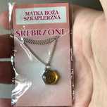 Wisiorek medalik Matka Boska Szkaplerzna srebrzone medalion