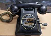 Stary telefon na korbkę RWT czarny