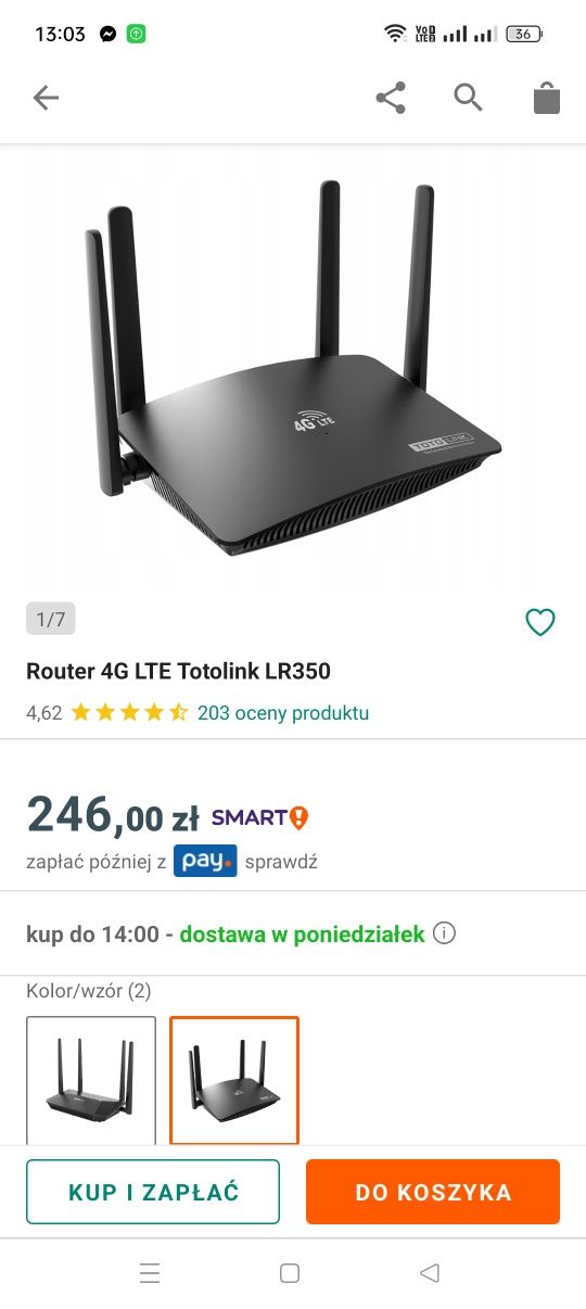 Router wi-fi na gwarancji