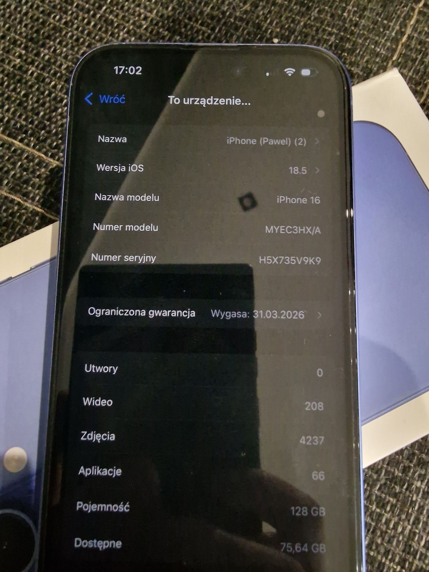 iPhone 16 | 100% Kondycji Baterii