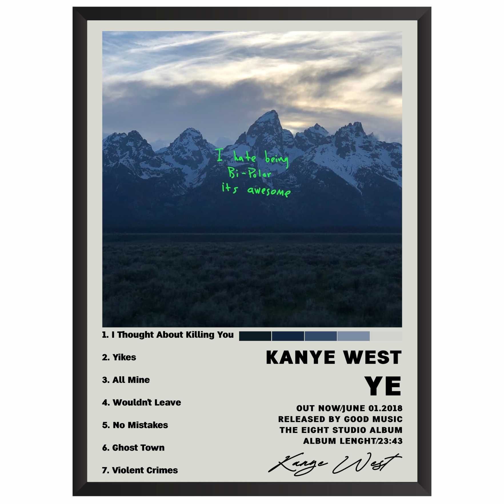 Kanye West YE Plakat Obraz z albumem prezent