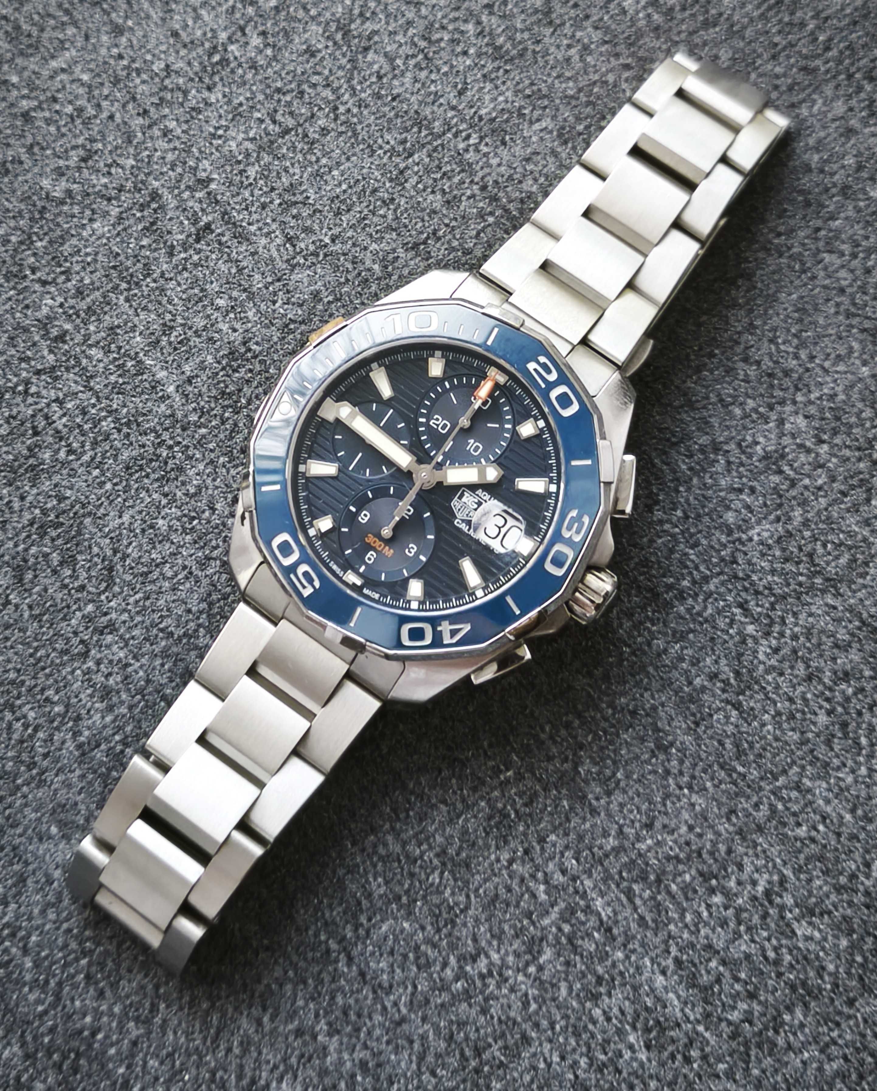 Tag Heuer Aquaracer 300M, bransoleta, pełny zestaw